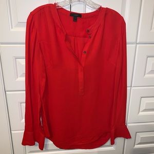 JCrew deep orange/red viscose dress shirt